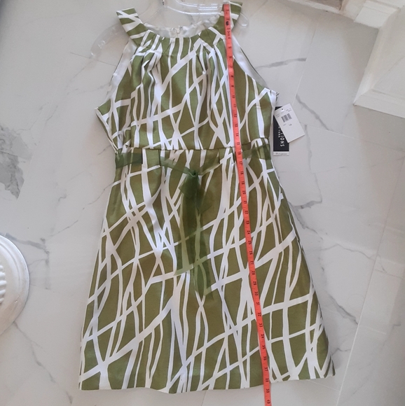 🆕️ Perceptions Spring Summer Green Sleeveless Size 14 Dress NWT - Picture 6 of 13